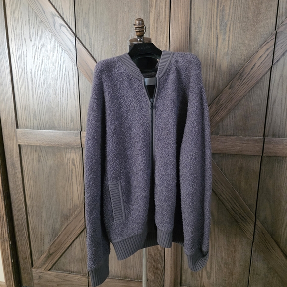 Vince Other - Vince Men's Heather Gray Zip-Up Sweater